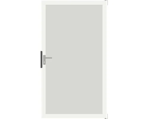 Einzeltor GroJa Belfort rechts ohne Pfosten Rahmen silber 100 x 180 cm satiniert