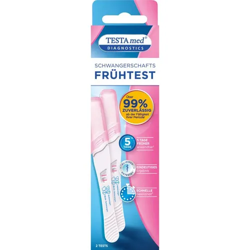 Testamed Schwangerschafts Frühtest Teststreifen 1 St - Medizinischer Bedarf, zuverlässiger Frühtest für eine frühzeitige Schwangerschaftsdiagnose, einfach und schnell anzuwenden.