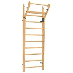 Nohrd Sprossenwand Eiche mit Ausleger – 10 Sprossen - Elegante Sprossenwand aus Eiche mit klappbarem Ausleger für vielseitige Dehn- und Körpergewichtsübungen. Sicher und stabil, ideal für ein effektives Training zu Hause oder in Fitnessstudios.