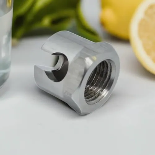 Ersatzmutter aus Aluminium kompatibel mit/Ersatz für Sodastream Crystal 1.0 und 2.0, Penguin, Cool Easy Schlauch- und Drückseite/Kitchen Aid Schlauchseite