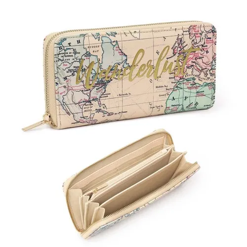 LEGAMI GELDBÖRSE WHAT A WALLET TRAVEL REISE WELTKARTE NEU OVP
