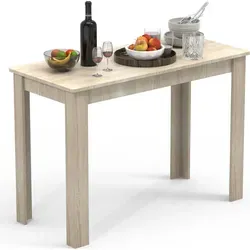 VCM Esstisch Esal 110 - Sonoma Eiche, 4 Personen, eckig - Esszimmertisch in Sonoma Eiche, ideal für 4 Personen. Pflegeleichte MDF-Oberfläche und kompakte Maße von 110 x 76 cm, perfekt für kleine Essbereiche.