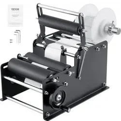 VEVOR Etikettiermaschine Flaschenetikettierer - Preisauszeichner mit präziser Etikettenanpassung, ideal für Geschäfte und Lager, unterstützt verschiedene Etikettenbreiten von 10 bis 130 mm.
