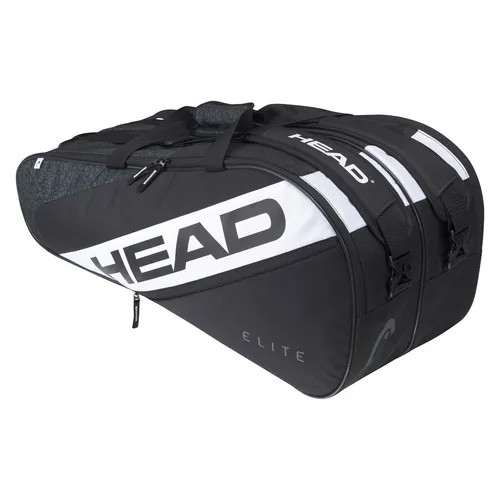 Head Elite 9R Supercombi Black Tennistasche - Tennistasche für Unisex Erwachsene, bietet Platz für mehrere Schläger und Zubehör, ideal für ambitionierte Spieler.