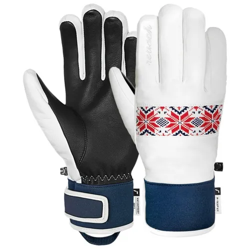 Reusch Damen Charlize R-Tex XT Handschuhe – Größe 8.5, weiss - Elegante Damenhandschuhe aus weichem Schafsleder, mit wärmender Isolierung und wasserdichter Ausstattung – idealer Komfort und stilvoller Schutz für kalte Wintertage.