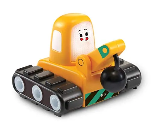 Vtech TUT TUT Cory Flitzer - Bibi Baustelle – Spielzeug-Auto mit der Originalstimme aus der TV-Serie auf Netflix, Musik, aufleuchtender Taste und spannenden Geräuschen – Für Kinder von 1-5 Jahren