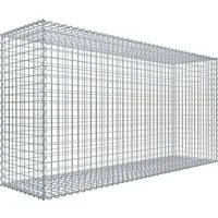Gabiona Gabionenkorb 100 cm x 200 cm x 50 cm - Robuster Drahtkorb - Einfassungen, Stufen & Mauersysteme - Der Gabionenkorb bietet hohen Korrosionsschutz durch verzinktes Drahtgitter und einfache Montage mit enthaltenem Zubehör für individuelle Gartengestaltung.