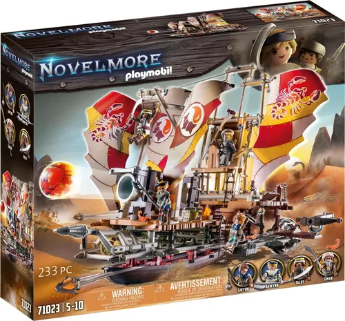PLAYMOBIL Novelmore 71023 Sandsturmbrecher - 233-teiliges Wüstenschiff mit 2 Kämpfern und cleveren Funktionen für kreative Abenteuer ab 5 Jahren