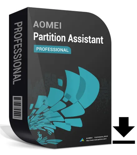 AOMEI Partition Assistant Professional - 2 PCs, 1 Jahr Key - Partitions-Manager für Windows, ideal zur effizienten Festplattenverwaltung und -optimierung, digitaler Download, schnell per E-Mail geliefert.