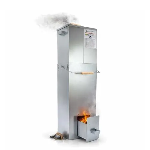 Eurocatch Teleskop-Räucherofen Quadratisch 101 cm – Smoker für den Außenbereich mit Thermometer - Genießen Sie den vollmundigen Geschmack von selbst geräuchertem Fisch, Fleisch oder Käse! Der Eurocatch Teleskop-Räucherofen vereint praktische Handhabung mit stabiler Bauweise und ist ideal für Garten und Balkon.