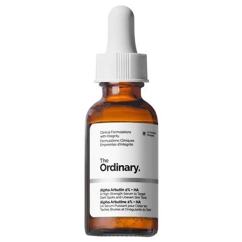 The Ordinary Alpha Arbutin 2 % + HA 30 ml - Serum für gleichmäßigen Hautton - Wasserbasiertes Serum zur Unterstützung einer gleichmäßigen Hautfarbe und Reduzierung dunkler Flecken. Mit geprüfter Qualität und feuchtigkeitsspendenden Eigenschaften für eine strahlende Haut.