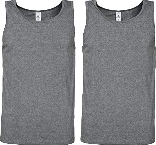 Erwin Müller Herren Unterhemd Single-Jersey 2er-Pack grau meliert Größe 9 - Hochwertiges 2er-Pack Single-Jersey Herren-Unterhemden von Erwin Müller. Die Unterhemden bieten hervorragenden Tragekomfort und eine perfekte Passform dank elastischem Material.