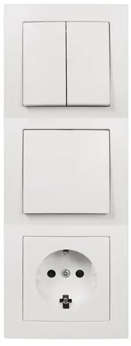ETT1534875 Schalter und Steckdosen Set McPower Flair "Tür 3-fach", weiß, 4-teil.