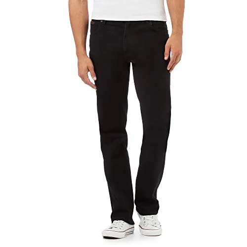 Wrangler Men's Texas Jeans, Black Overdye, 31/30
