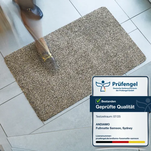 Fußmatte OTTO HOME "Sydney", grau (granit), 100x150 cm - Die stilvolle Sauberlaufmatte überzeugt durch ihr modernes Design und strapazierfähige Verarbeitung. Ideal für Flur oder Terrasse, rutschhemmend und bei 30°C waschbar, sorgt sie für ein sauberes Zuhause.
