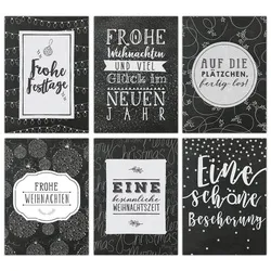 PAPIERDRACHEN Weihnachtskarte Weihnachtskarten Set - 12 gestaltete Postkarten zu Weihnachten