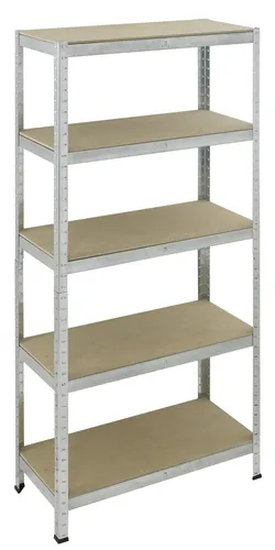 pro-bau-tec Schwerlastregal 180 x 90 x 40 cm - Regalsysteme mit 5 robusten Holzböden, ideal für hohe Traglasten bis 875 kg – perfekt für Werkstätten oder Lager.