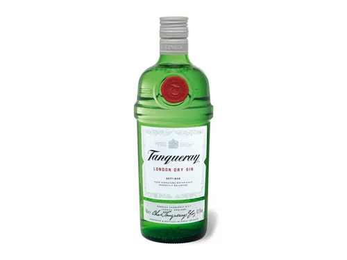 Tanqueray London Dry Gin - 0,7 Liter - Wodka mit 47,3% Vol., klassischer Wacholdergeschmack und ideal für Cocktails oder purer Genuss.