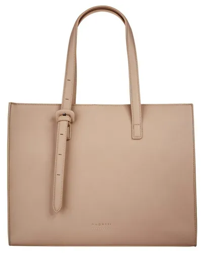 Bugatti Luna Shopper Tasche 40 cm mit Laptopfach - Beige - Elegante Handtasche mit abnehmbarer Pouch, ideal für den Alltag. Geräumiges Hauptfach und praktische Fächer sorgen für optimale Organisation.