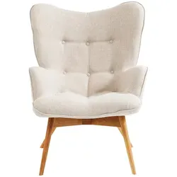 Kare Design Vicky Ecru Sessel 73x94x83 cm - Dieser stilvolle Retro Sessel der Serie Vicky bietet großzügigen Sitzkomfort und wird zum Blickfang in jedem Raum. Ideal für entspannte Stunden und gemütliche Abende.