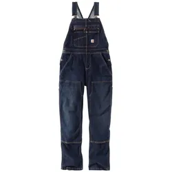 Carhartt Denim Double Front Damen Latzhose, blau, Größe XS - Umstandsmode mit ungezwungener Passform, robuster Flex®-Denim und Rugged Flex® für optimale Bewegungsfreiheit.