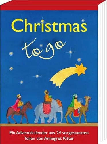 Christmas - to go: Ein Adventskalender aus 24 vorgestanzten Teilen (Adventskalender für Erwachsene: zum täglich Basteln)
