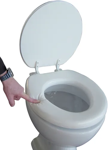ADOB WC-Sitz Soft - Gepolsterter Schaumstoff, oval und kratzfest in Weiß, hohe Belastbarkeit mit maritimem Motiv