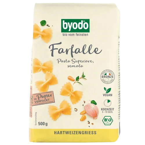 BYODO Bio Farfalle semola 500g