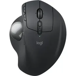 Logitech MX Ergo S - Kabellose Trackball-Maus mit USB-C, ergonomisches Design reduziert Muskelbelastung um 27%, 6 programmierbare Tasten, für PC und Mac