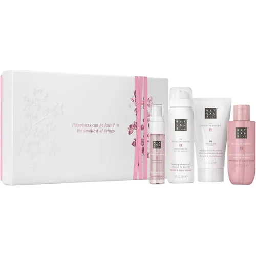 The Ritual of Sakura Small Gift Set - Ganzkörperpflege Geschenkset mit Duschschaum, Duschöl, Körpercreme und Haar- und Körperspray, angereichert mit Kirschblüten und Reismilch für samtweiche Haut.