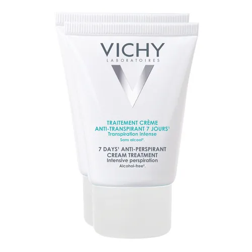VICHY DEO Creme regulierend Doppelpack - Deodorants für Unisex, 2 x 30ml Antitranspirant Creme im praktischen Doppelpack für langanhaltende Frische und Regulierung der Schweißproduktion.