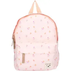 Kinderrucksack Paris Harmony Pfirsich von Kidzroom - Rucksack aus 100% recyceltem Polyester, nachhaltig und stylisch, ideal für Kindergarten oder Schule. Mit praktischen Fächern und verstellbaren Gurten für optimalen Tragekomfort.