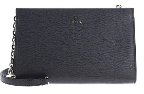 Furla Umhängetasche Camelia grau – Stilvolle Leder-Optik - Elegante Umhängetasche aus 100% Leder mit einem praktischen Schulterriemen von 115 cm. Ideal für jeden Anlass – kompaktes Design mit 21 cm Breite und 3 cm Tiefe.