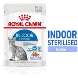 ROYAL CANIN Indoor Sterilisiert in Gelee 12x85g - Nassfutter für sterilisierte Katzen, ideal für Wohnungskatzen und mit 5% Rabatt-Code ROYAL-5