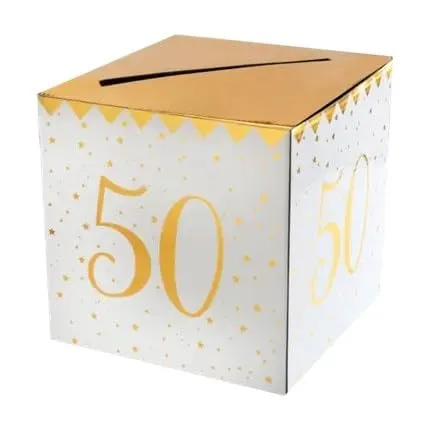 Brief- und Kartenbox 50. Geburtstag Golden Times