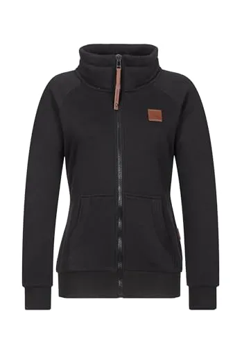 Naketano Monsterbumserin 20 - Black - Damen-Sweatjacke mit Kapuze und klassischem Schnitt, perfekt für Freizeit und Streetwear. Der hochwertige Materialmix sorgt für angenehmen Tragekomfort, während die markentypischen Details einen stilvollen Look verleihen. Pflegeleicht und vielseitig kombinierbar.