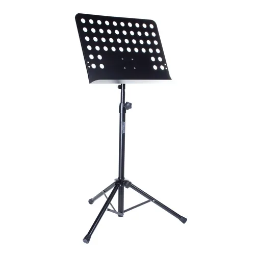 MUSIC STORE Orchesterpult – höhenverstellbar und stabil - Notenständer mit stabiler Stahlkonstruktion, höhenverstellbar von 650 bis 1150 mm, ideal für Orchestermusiker und leicht transportabel.