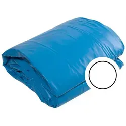 Poolfolie Rund Blau Tiefe 0,90 M Folienstärke 0,40 Mm Überlappend Ohne Biese Grau, Ø 3.00 M