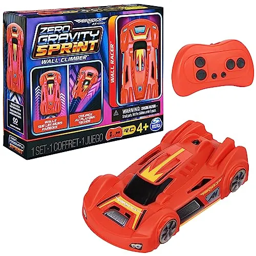 Air Hogs Zero Gravity Sprint Wall Climber - Ferngesteuertes Auto für Kinder ab 4 Jahren, das an Wänden und Decken fährt – dank innovativer Wall Climber-Technologie. USB-wiederaufladbar für endlosen Spielspaß im Innenbereich!