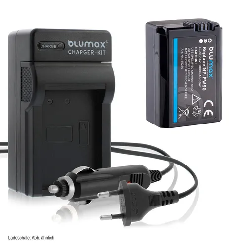 1x Akku + Lader für Sony NP-FW50 Alpha  6500 7 II 7R 7S  NEX 7 RX10 1080 mAh