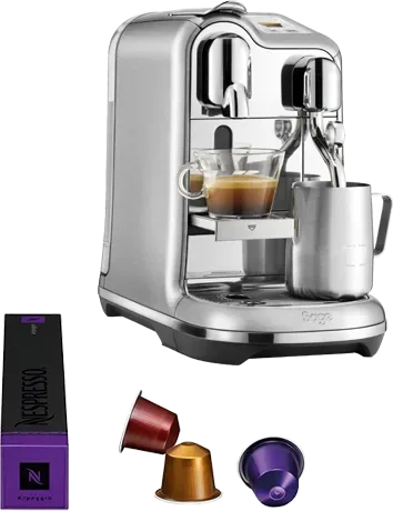 Sage Nespresso Creatista Pro SNE900BSS Edelstahl – Barista-Qualität zuhause - Kaffeemaschinen für perfekten Milchkaffee, doppelter Thermoblock für schnelle Zubereitung und hochwertige Dampflanze für cremigen Milchschaum.