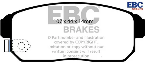 EBC Brakes DP51691NDX Bremsbelagsatz für Scheibenbremse - Hochwertiger Bremsbelagsatz für optimale Bremsleistung, passend für zahlreiche Modelle, ideal für sicheres Fahren.