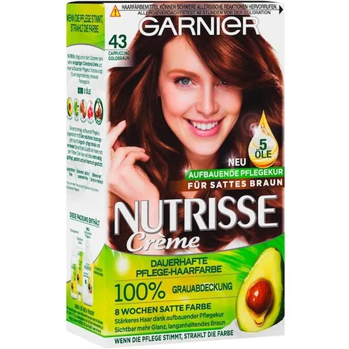 GARNIER Haarfarben NutrisseCreme Dauerhafte Pflege-Haarfarbe 4.3 Cappuccino Goldbraun 1 Stk. (4,99 € / 1 Stk.)