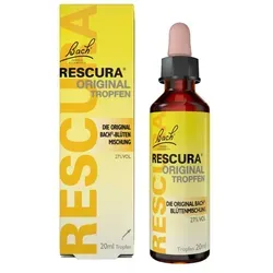 Bachblüten Original Rescura Tropfen mit Alkohol - Arzneimittel zur emotionalen Unterstützung, ideal für stressige Situationen. Die einzigartige Mischung aus fünf Bach-Blütenessenzen sorgt für Ruhe und Gelassenheit.