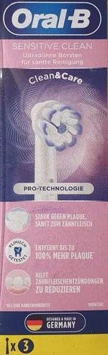 Oral-B Sensitive Clean Clean&Care Aufsteckbürsten Weiß 3 Stück