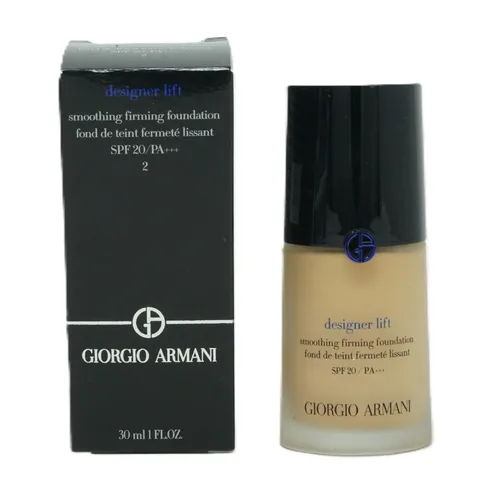 Giorgio Armani Designer Lift Foundation SPF 20 - 30ml - Luxuriöse Grundierung mit glättendem und straffendem Effekt, ideal für einen perfekten Teint und Schutz vor UV-Strahlen.
