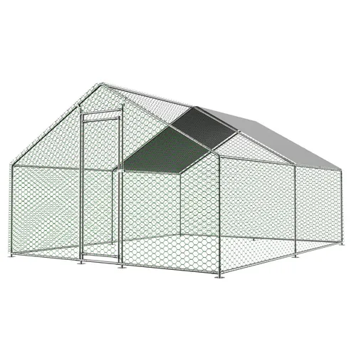 Hühnerstall Hühnerhaus - Kleintierstall mit Freilaufgehege - Ideal für die Geflügelhaltung, bietet Platz für verschiedene Geflügelarten und sorgt für artgerechte Haltung und Auslauf.