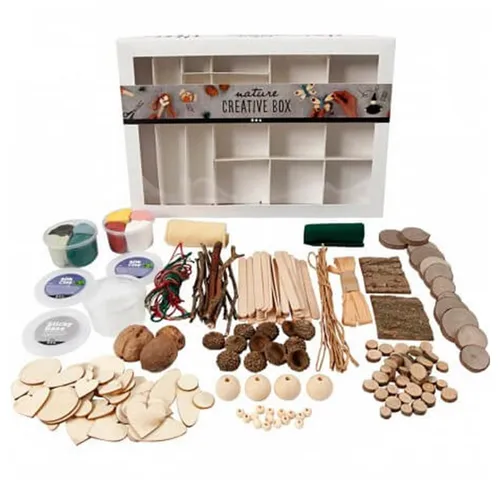 Creativ Company Creative Craft Box Nature - Kunst Handwerk Ausstattung mit einer Vielzahl an kreativen Materialien, ideal zur Förderung von Vorstellungskraft und Kreativität – perfekt für kleine Künstler!