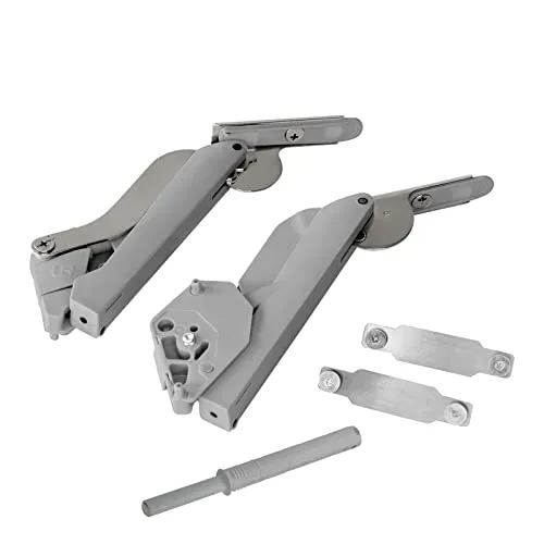 Kesseböhmer FREEspace Klappenbeschlag Typ E, grau - Innovativer Klappenbeschlag für grifflose Fronten, werkzeuglose Montage, hohe Stabilität und einfache Justage. Ideal für Klappenhöhen von 225 – 650 mm und Gewichte bis 13,4 kg.