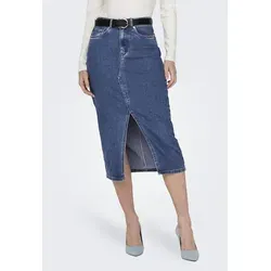 ONLY Onlsiri Front Slit Skirt DNM Gua Noos - Stylischer Jeansrock für Damen von ONLY mit modischem Schlitz, perfekt für lässige Outfits und den Sommer.
